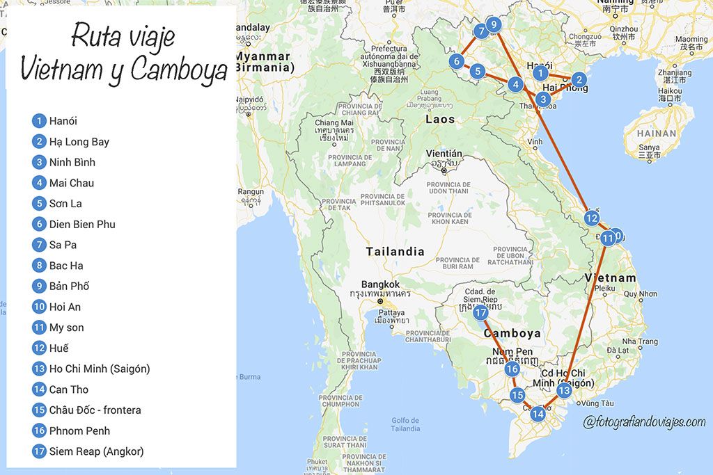 Vietnam Camboya ruta blog