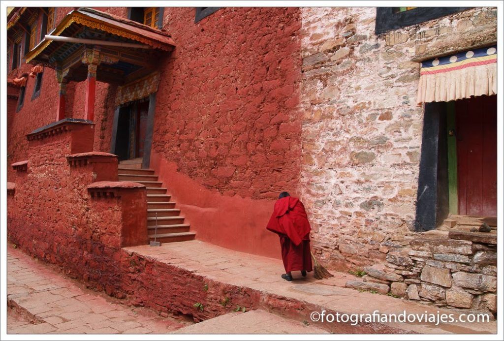 Monje en Tibet