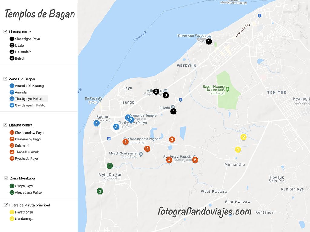Templos que ver en Bagan en 3 dias por libre