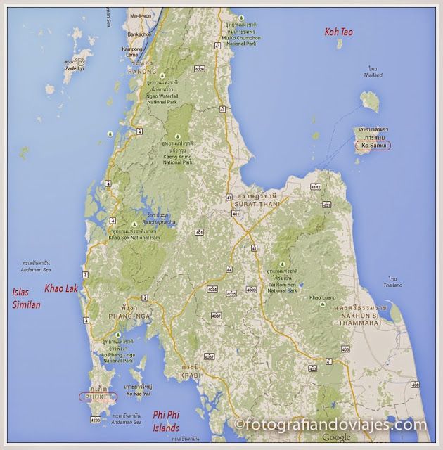 Zonas de buceo en Tailandia