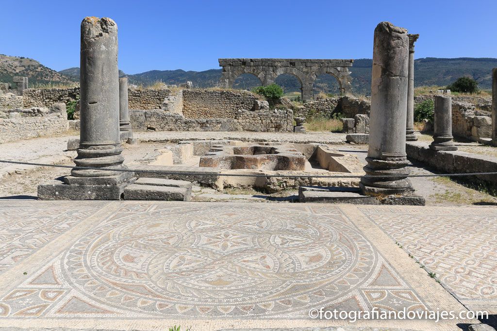 Ruinas romanas de Volubilis en Marruecos