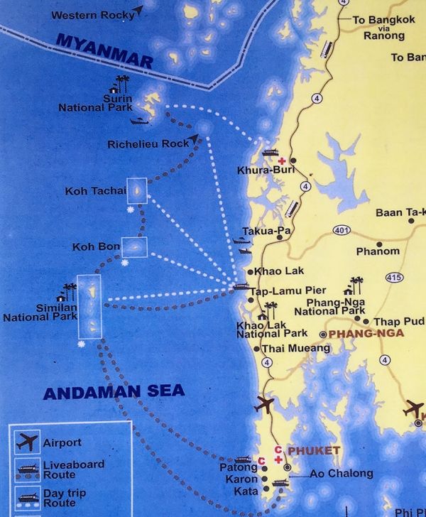 Buceo en mar de Andaman Tailandia