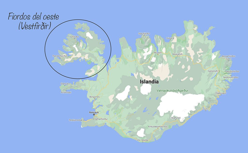 fiordos del oeste de Islandia Vestfirðir