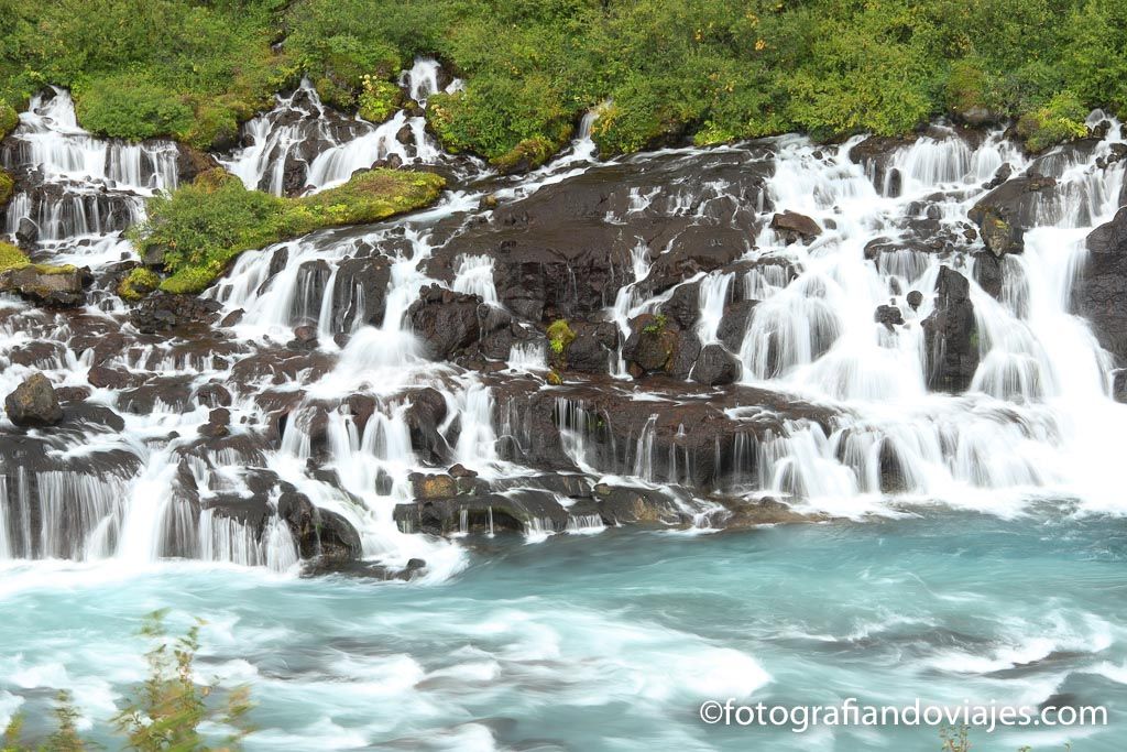Hraunfossar cascada islandia