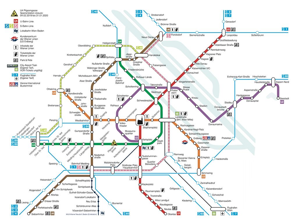 metro viena plano mapa