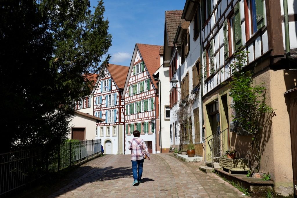 Schiltach Calle Spitalstrasse ruta pie