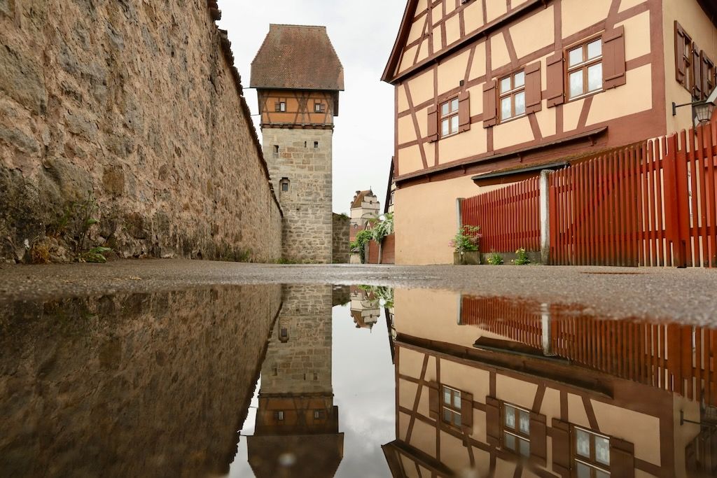 Bäuerlinsturm Unterer Mauerweg Dinkelsbühl Ruta Romántica Baviera Alemania