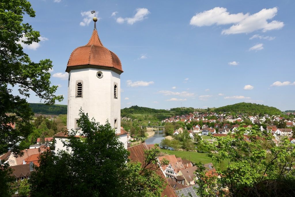 Vistas desde el castillo Harburg Ruta Romántica Alemania