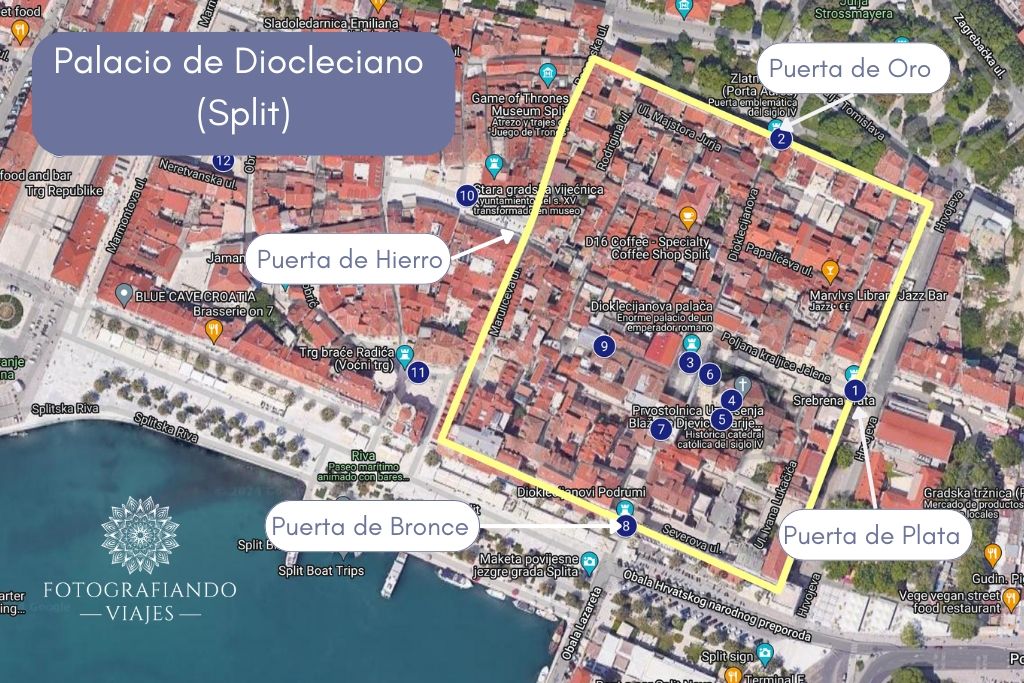 Palacio Diocleciano puertas de acceso Split