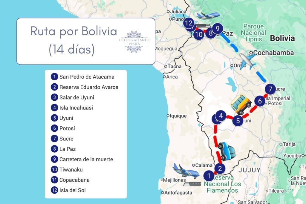 Ruta Bolivia 14 días en coche que ver