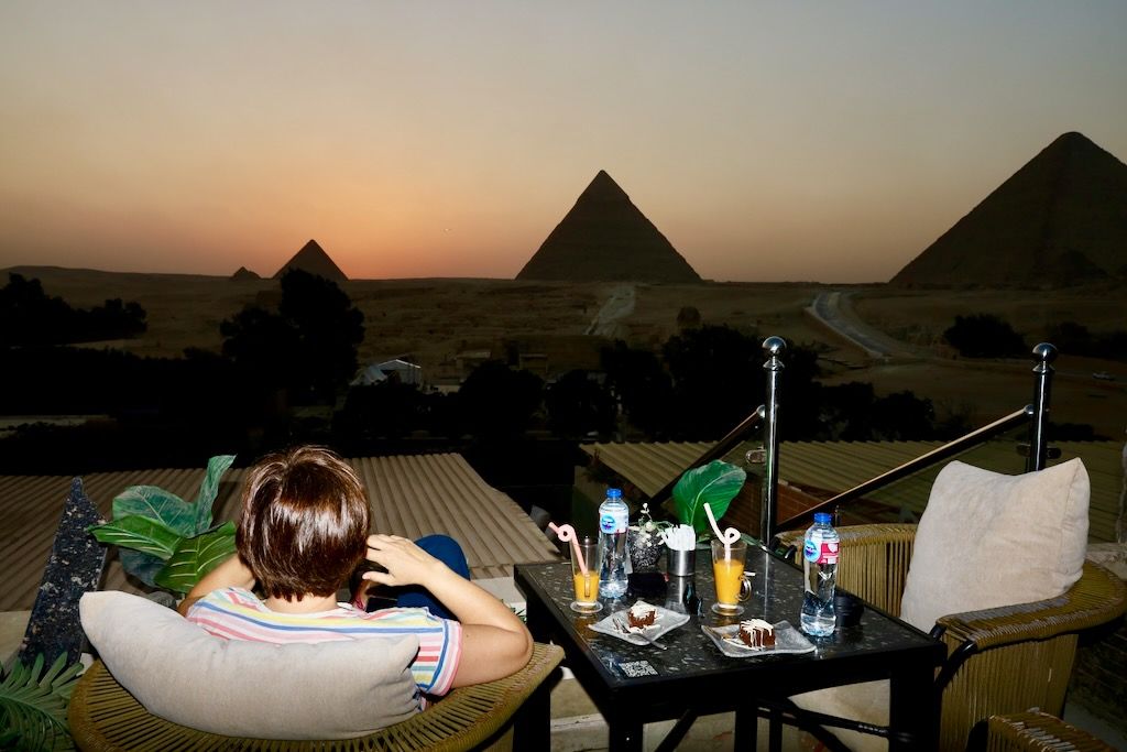 Pirámides Giza desde el hotel