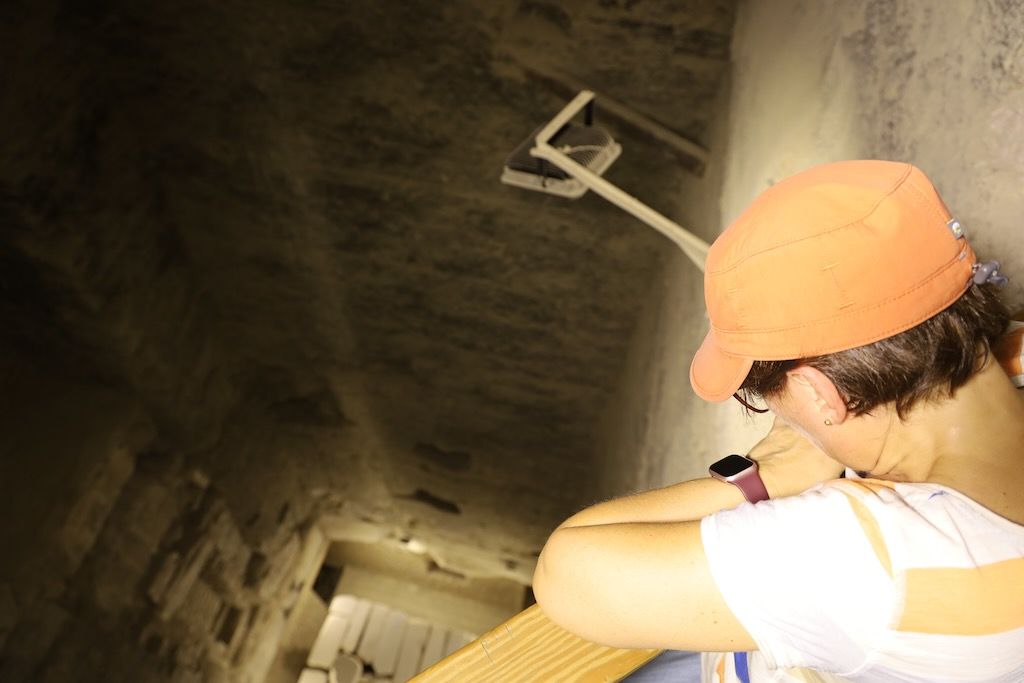 interior de la piramide escalonada de zoser Saqqara