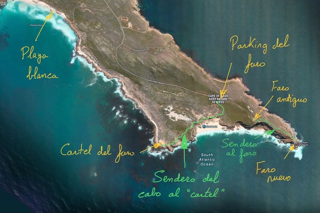 Mapa cabo Buena Esperanza que ver plano