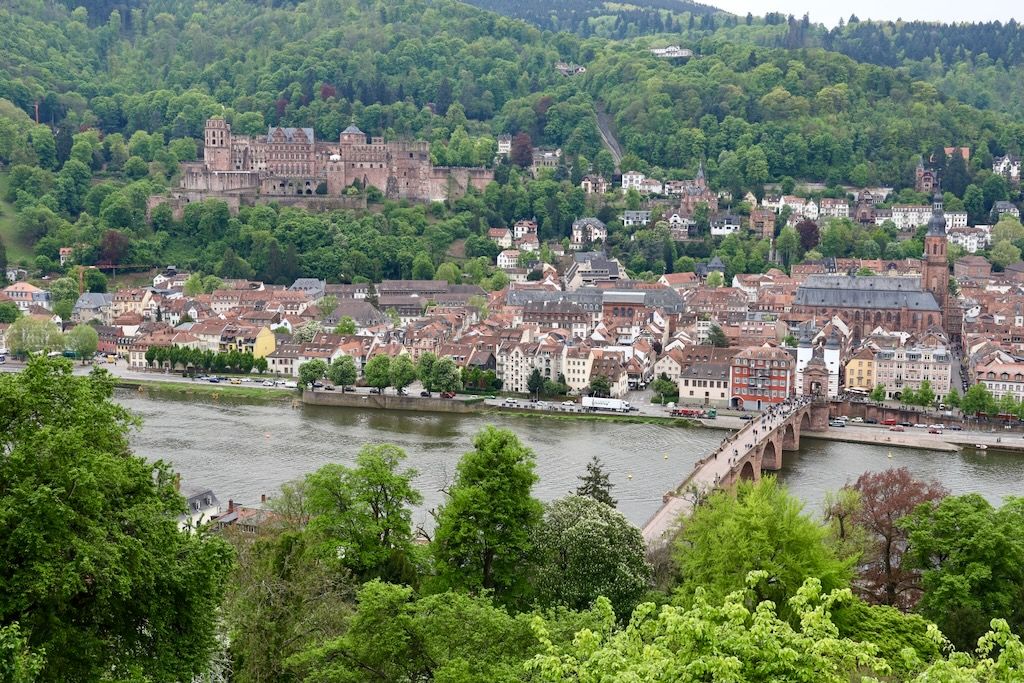 Paseo de los filosofos castillo y casco antiguo Heidelberg