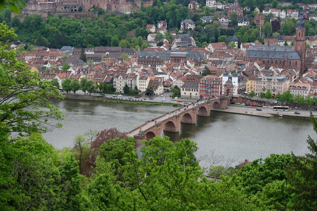 Vistas del Puente viejo de Heidelberg