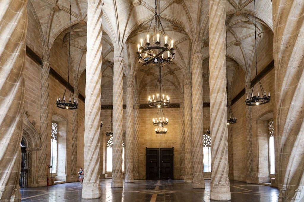 lonja de la seda de Valencia sala de las columans