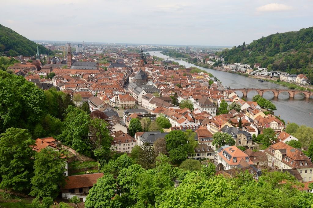vistas desde el mirador castillo Heidelberg alemania