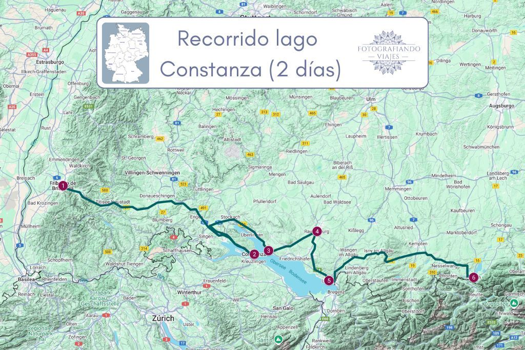 Ruta coche lago constanza alemania 2 dias