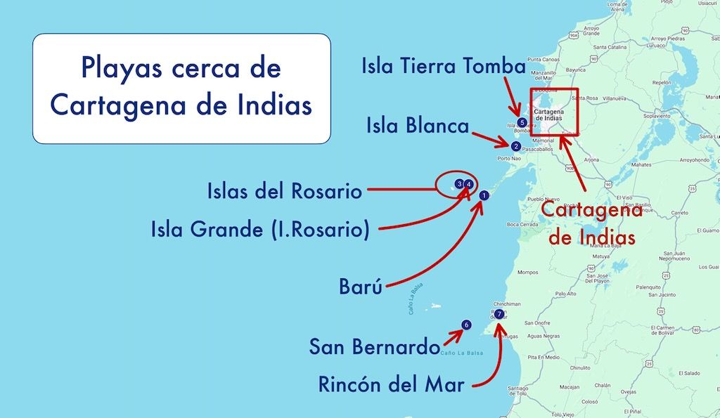 Mejores playas cerca de Cartagena de Indias colombia