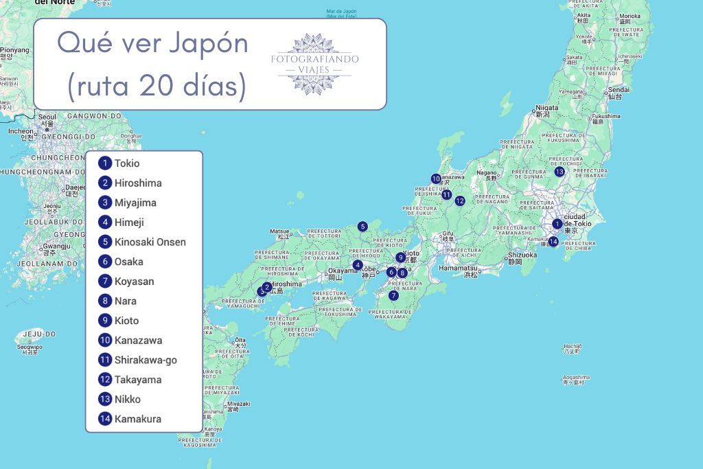 Recorrido Japon 3 semanas que ver viaje