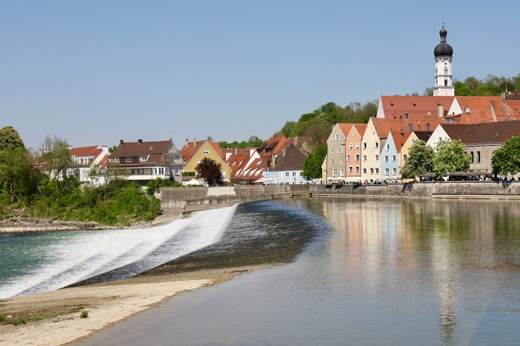Presa río Lech Landsberg am Lech ruta romantica alemania
