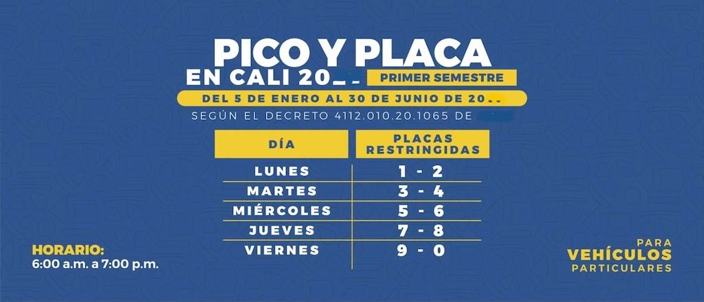 Pico y placa que es como funciona en Colombia - 4